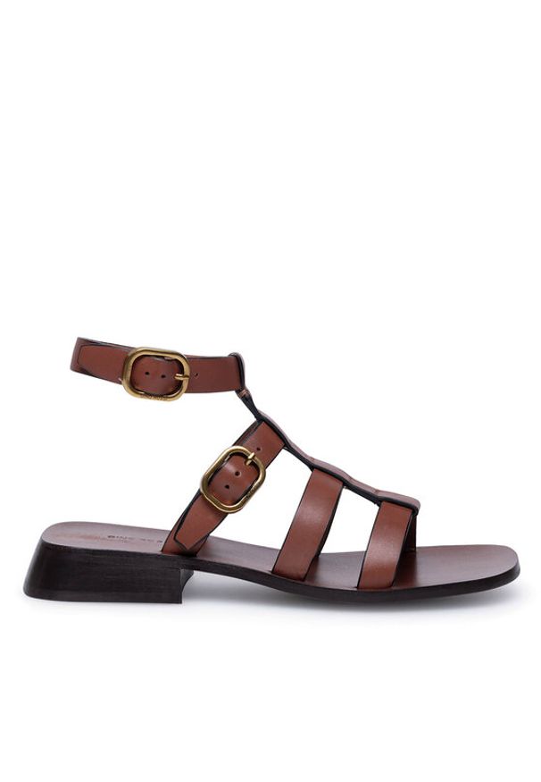 Gino Rossi Sandały LERICI-112790 Brązowy. Kolor: brązowy. Materiał: skóra