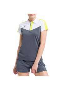ERIMA - Damska koszulka polo Erima Squad. Typ kołnierza: polo. Kolor: szary, biały, wielokolorowy. Materiał: materiał. Sport: piłka nożna, tenis #1