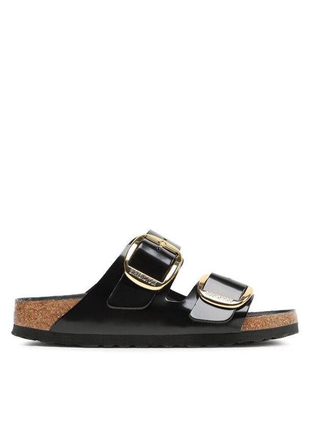 Birkenstock Klapki Arizona Big Buckle 1021476 Czarny. Kolor: czarny. Materiał: lakier, skóra