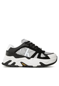 Calvin Klein Jeans Sneakersy Chunky Runner Vibram Lth Mix YM0YM00719 Biały. Kolor: biały. Materiał: materiał #1