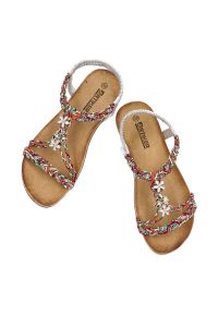 Kolorowe Sandały Artiker Modne Obuwie Damskie. Okazja: na co dzień. Zapięcie: pasek. Wzór: kolorowy. Sezon: lato. Styl: casual #7