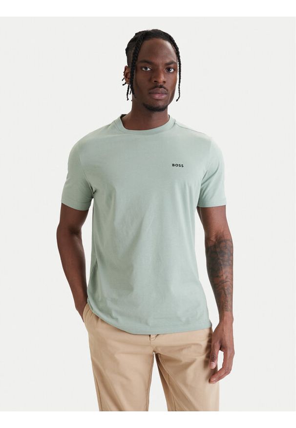 BOSS T-Shirt 50506373 Zielony Regular Fit. Kolor: zielony. Materiał: bawełna