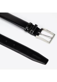 Wittchen - Męski pasek skórzany z ozdobną szlufką. Kolor: czarny. Materiał: skóra. Styl: elegancki, casual, klasyczny #2