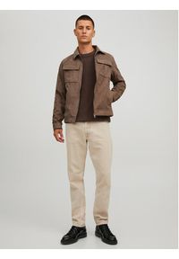Jack & Jones - Jack&Jones Kurtka z imitacji skóry Payton 12213082 Brązowy Regular Fit. Kolor: brązowy. Materiał: skóra #7