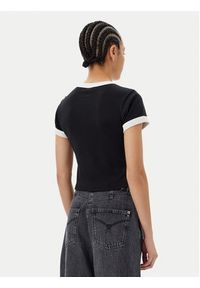 Hugo - HUGO T-Shirt Dalia 50537476 Czarny Slim Fit. Kolor: czarny. Materiał: bawełna
