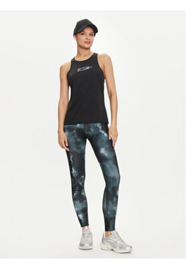 Reebok Legginsy Id Train Aop 100034952 Czarny Slim Fit. Kolor: czarny. Materiał: syntetyk