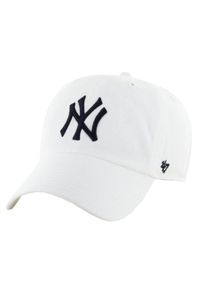 47 Brand - Czapka z daszkiem męska New York Yankees MLB Clean Up Cap. Kolor: biały. Materiał: bawełna #1