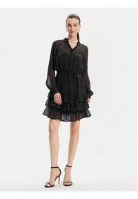 Silvian Heach Sukienka koszulowa PGA22335VE Czarny Regular Fit. Kolor: czarny. Materiał: syntetyk. Typ sukienki: koszulowe #3