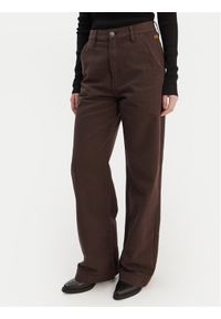 G-Star RAW - G-Star Raw Spodnie materiałowe Deck 2.0 D26432-E078 Brązowy Wide Leg. Kolor: brązowy. Materiał: bawełna #1