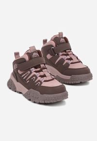 Born2be - Różowe Ocieplone Botki Sportowe Stylizowane na Sneakersy Mevinadea. Okazja: na co dzień. Kolor: różowy. Materiał: jeans, materiał. Styl: sportowy
