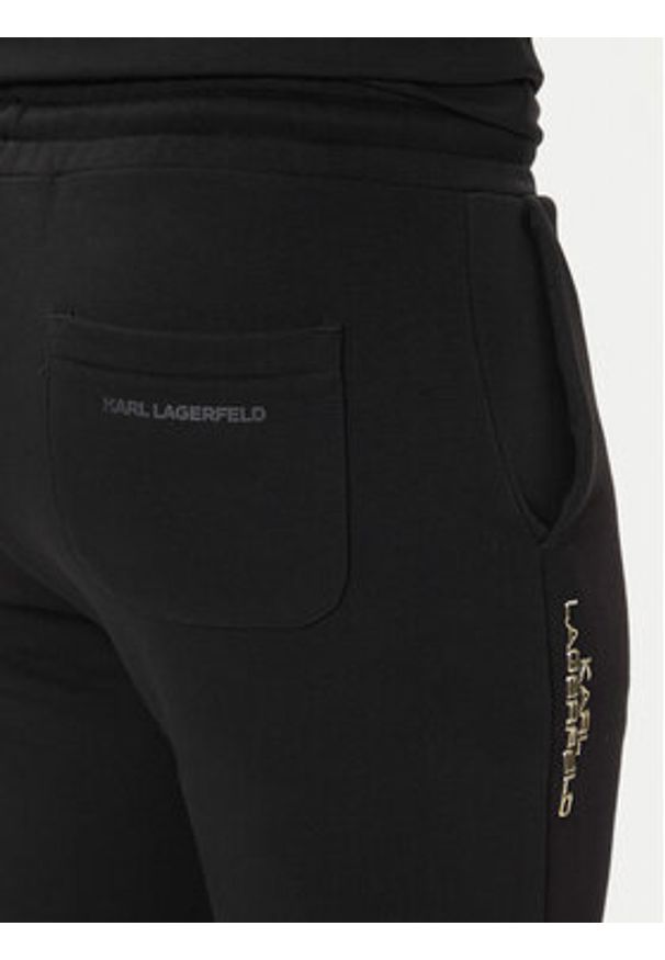 Karl Lagerfeld - KARL LAGERFELD Spodnie dresowe 705062 554942 Czarny Regular Fit. Kolor: czarny. Materiał: bawełna