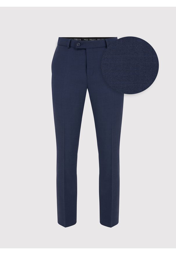 Pako Lorente - PAKO LORENTE – Spodnie garniturowe w kolorze granatowym. Kolor: niebieski. Materiał: wełna, poliester, elastan. Styl: elegancki
