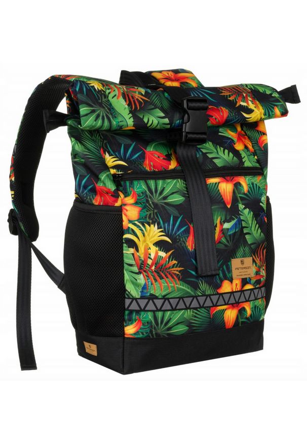 Plecak turystyczny Peterson [DH] PTN PLEC-TUR print kwiaty. Materiał: materiał. Wzór: kwiaty, nadruk