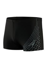 Speedo - Męskie Szorty Kąpielowe Medley Aquashort Logo. Kolor: czarny, brązowy, szary, wielokolorowy. Styl: sportowy #1
