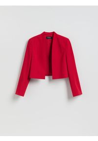 Reserved - Krótka marynarka - czerwony. Kolor: czerwony. Materiał: tkanina, wiskoza. Długość: krótkie