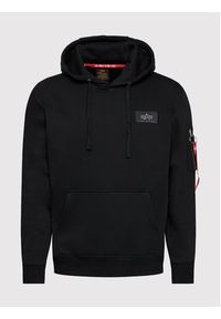 Alpha Industries Bluza Back Print 178318 Czarny Regular Fit. Kolor: czarny. Materiał: bawełna. Wzór: nadruk #3