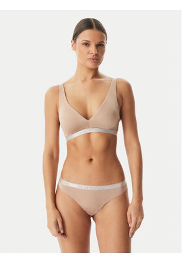 Emporio Armani Underwear Komplet fig brazylijskich EW000404 AF19028 M1186 Brązowy. Kolor: brązowy. Materiał: bawełna