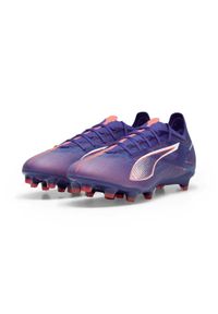 Buty piłkarskie męskie Puma Ultra Pro FG Lapis. Kolor: biały, niebieski, wielokolorowy. Materiał: materiał. Sport: piłka nożna