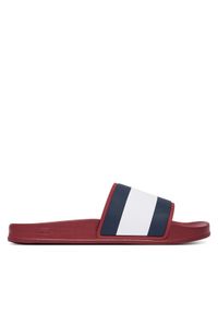 TOMMY HILFIGER - Tommy Hilfiger Klapki Core Hilfiger Flag Pool Slide FM0FM05798 Czerwony. Kolor: czerwony. Materiał: skóra #1