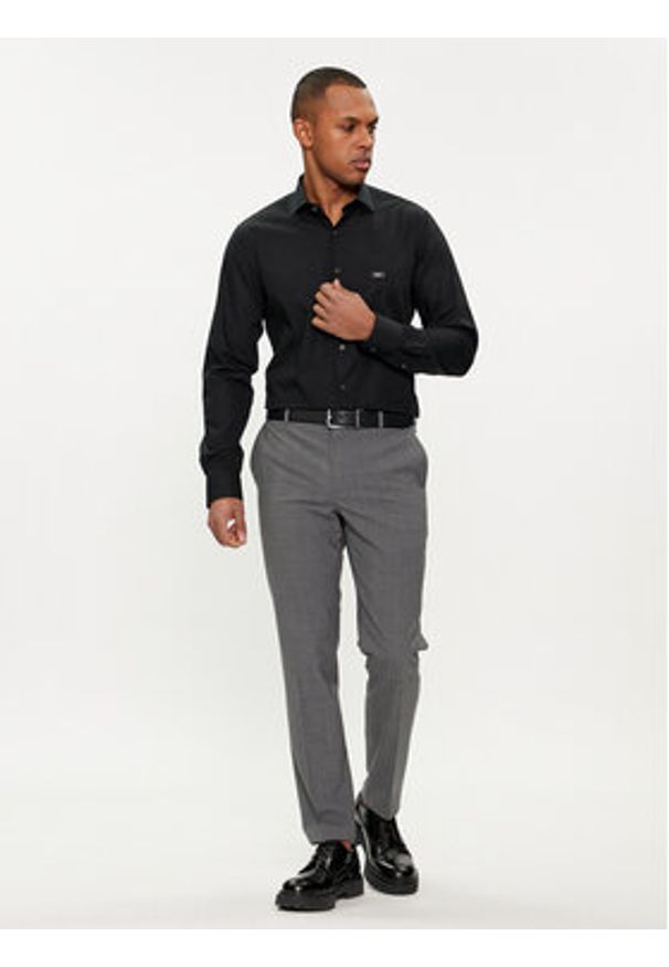 Michael Kors Koszula MK0DS01288 Czarny Slim Fit. Kolor: czarny. Materiał: bawełna