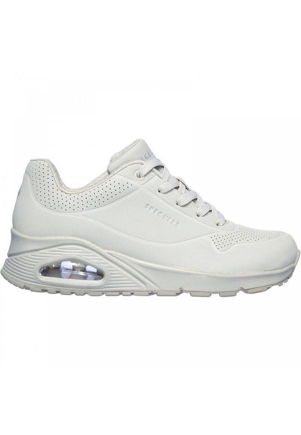 skechers - Buty na co dzień damskie SKECHERS UNO STAND ON AIR eko skóra. Okazja: na co dzień. Kolor: biały. Materiał: skóra. Model: Skechers Sport. Sport: turystyka piesza