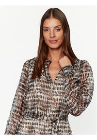 Vila Sukienka codzienna Falia 14087649 Beżowy Regular Fit. Okazja: na co dzień. Kolor: beżowy. Materiał: syntetyk. Typ sukienki: proste. Styl: casual #3