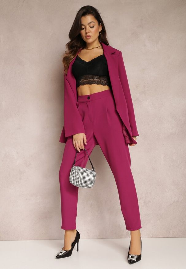 Renee - Fuksjowe Spodnie Cygaretki Zalko. Okazja: na co dzień. Kolor: różowy. Styl: klasyczny, elegancki, casual