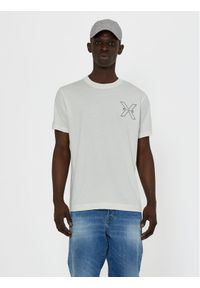 Richmond X T-Shirt Rached UMP24031TS Biały Regular Fit. Kolor: biały. Materiał: bawełna