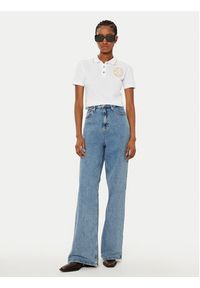 Versace Jeans Couture Polo 78HAGT00 Biały Regular Fit. Typ kołnierza: polo. Kolor: biały. Materiał: bawełna