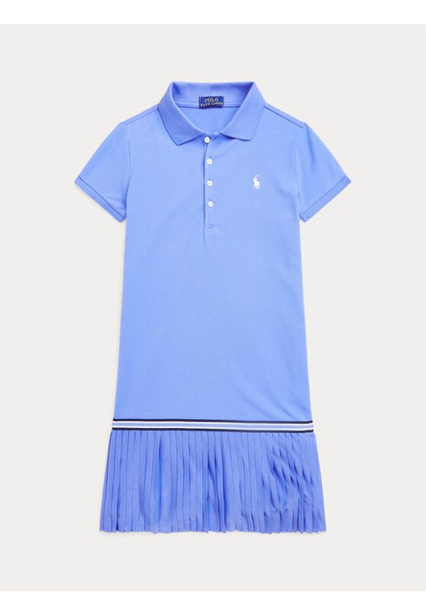 Sukienka letnia Polo Ralph Lauren. Typ kołnierza: polo. Kolor: niebieski. Sezon: lato