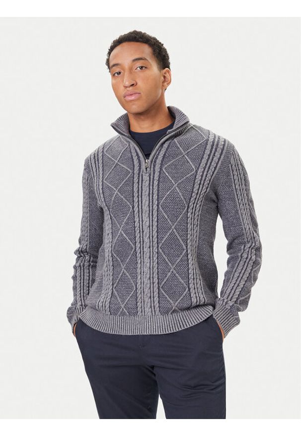 Guess Sweter M5BR44 Z2ZK2 Granatowy Regular Fit. Kolor: niebieski. Materiał: wiskoza, syntetyk