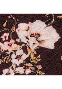 Big-Star - Spódnica damska midi w kwiatowy wzór brązowa Shimenita 804. Kolor: brązowy. Materiał: wiskoza, materiał, tkanina. Wzór: kwiaty. Styl: klasyczny #7