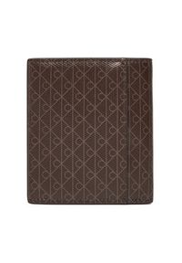 Calvin Klein Duży Portfel Damski Coated Ns Slim Billfold LV04D1084G Brązowy. Kolor: brązowy. Materiał: skóra