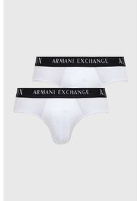 Armani Exchange slipy 2-pack męskie kolor biały. Kolor: biały #1