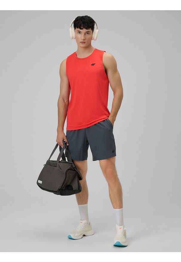 4f - 4F Spodenki treningowe szybkoschnące męskie - szare XL. Kolor: szary. Materiał: skóra, tkanina. Sport: fitness