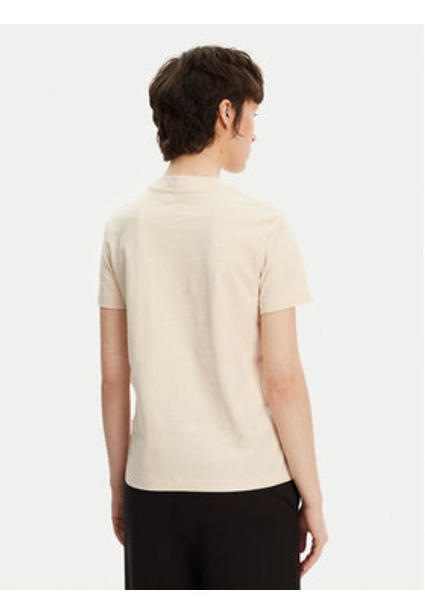 Calvin Klein Jeans T-Shirt J20J225256 Beżowy Regular Fit. Kolor: beżowy. Materiał: bawełna