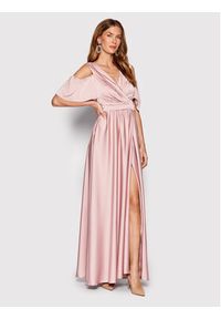 Rinascimento Sukienka wieczorowa CFC0110593003 Różowy Regular Fit. Kolor: różowy. Materiał: syntetyk. Styl: wizytowy