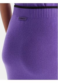 Pinko - PINKO Spódnica midi 105489 A2Q9 W21 Fioletowy Regular Fit. Kolor: fioletowy. Materiał: wełna