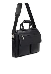 Kazar - Czarna torba męska. Kolor: czarny. Materiał: skóra #6