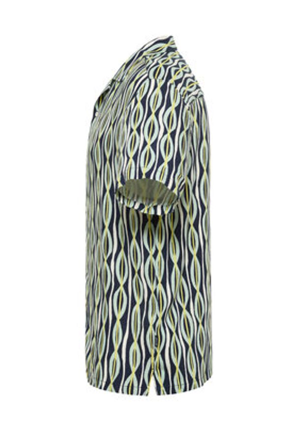 Mustang Koszula Layton 1016473 Zielony Relaxed Fit. Kolor: zielony. Materiał: wiskoza