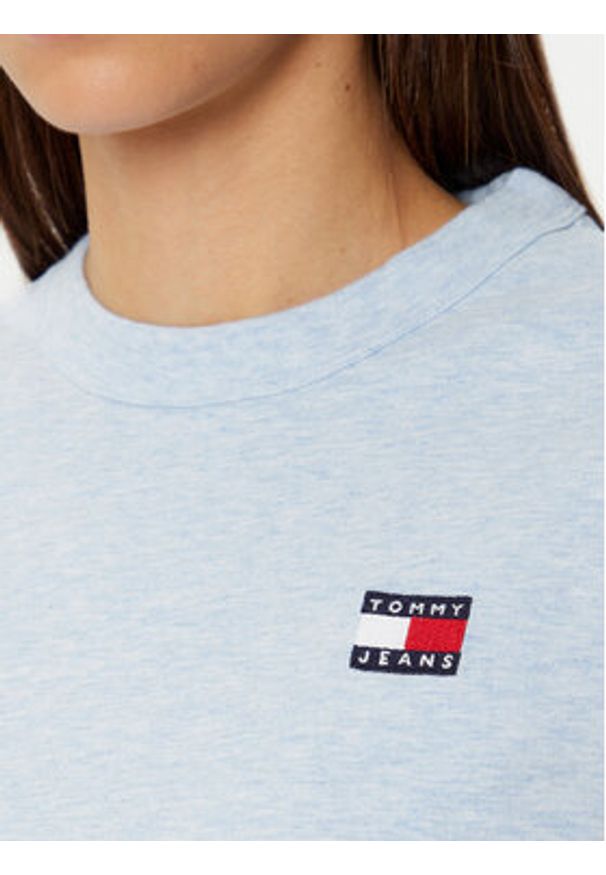 Tommy Jeans T-Shirt DW0DW20153 Błękitny Regular Fit. Kolor: niebieski. Materiał: bawełna