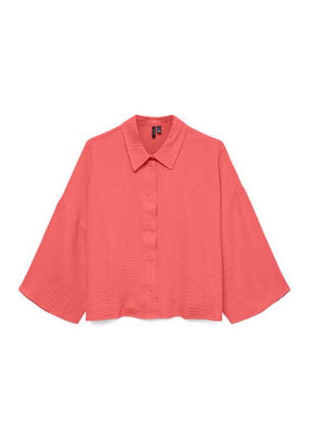 Vero Moda Koszula Natali 10279685 Różowy Standard Fit. Kolor: różowy. Materiał: bawełna