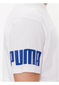 Puma T-Shirt Power Colourblock 673321 Biały Relaxed Fit. Kolor: biały. Materiał: bawełna #5