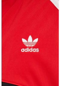 adidas Originals bluza HC2076 męska kolor czerwony z aplikacją. Kolor: czerwony. Materiał: materiał. Długość rękawa: raglanowy rękaw. Wzór: aplikacja #3