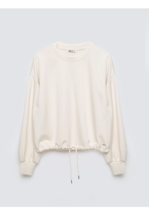 Big-Star - Bluza damska z wiskozy kremowa Lunara 102. Okazja: do domu. Kolor: kremowy. Materiał: wiskoza. Długość: długie. Styl: elegancki, sportowy