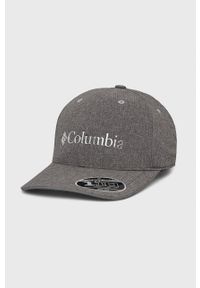 columbia - Columbia Czapka kolor szary z aplikacją. Kolor: szary. Materiał: materiał. Wzór: aplikacja