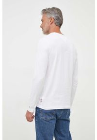 TOMMY HILFIGER - Tommy Hilfiger longsleeve bawełniany kolor biały z nadrukiem. Kolor: biały. Materiał: bawełna. Długość rękawa: długi rękaw. Długość: długie. Wzór: nadruk. Styl: klasyczny #4