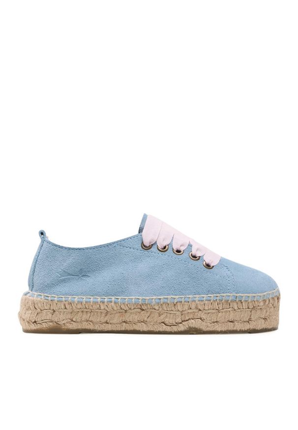Manebi Espadryle Sneakers D M 3.0 E0 Błękitny. Kolor: niebieski. Materiał: zamsz, skóra