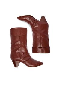 Badura Botki EO-APRIL-25FW218-1 Brązowy. Kolor: brązowy. Materiał: skóra #5