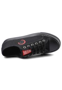 Big-Star - Czarne Trampki Big Star Damskie Wygodne Obuwie. Okazja: na spacer. Zapięcie: sznurówki. Kolor: czarny. Materiał: guma, jeans, materiał. Szerokość cholewki: normalna. Sezon: wiosna #3